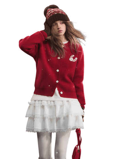 Lucky Pony Crewneck Cardigan