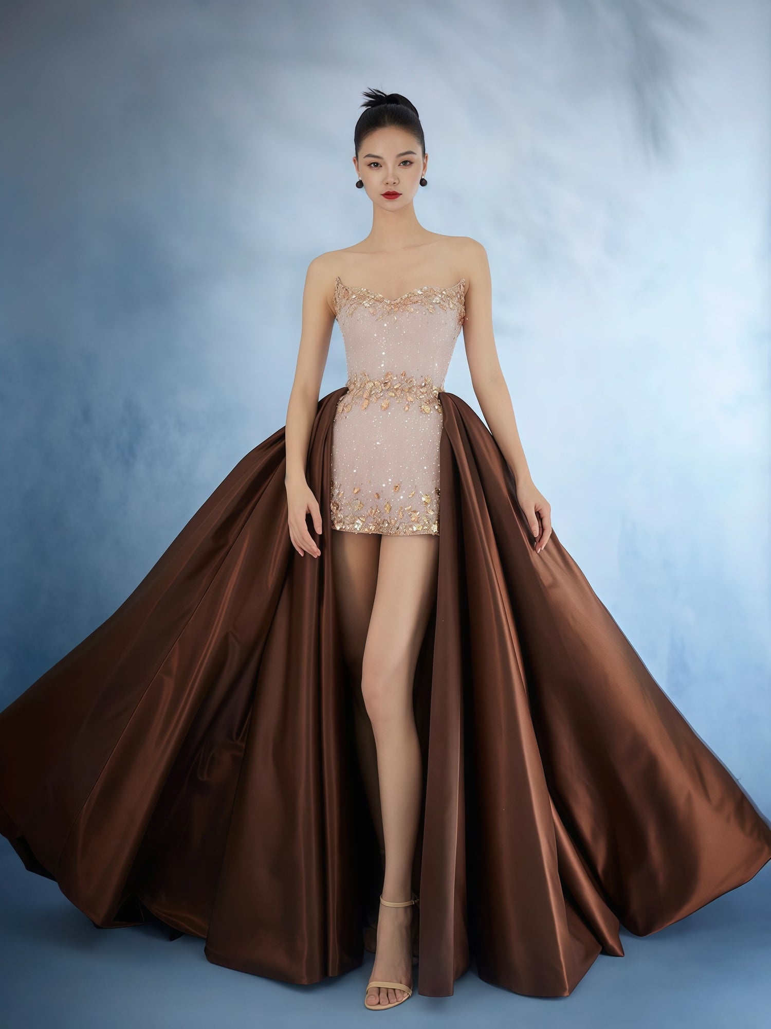 Nocturne Crystal Embellished Convertible Gown