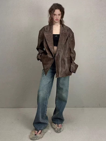 Washed Granite Straight-Leg Denim Jeans