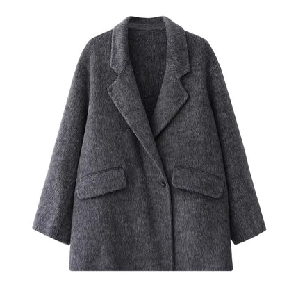 Relaxed-Fit Mid-Length Wool Blazer