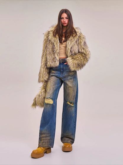 Desert Relic Straight-Leg Distressed Jeans