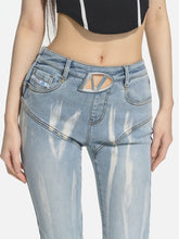 Gradient Fit Mid-Rise Flared Jeans - CHINASQUAD