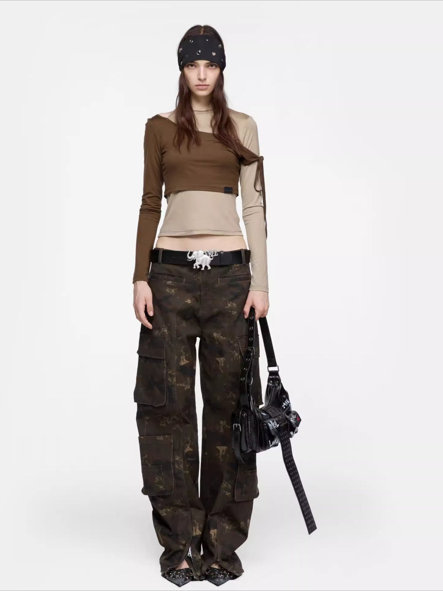 Faux Two-Piece Slim-Fit Long-Sleeve