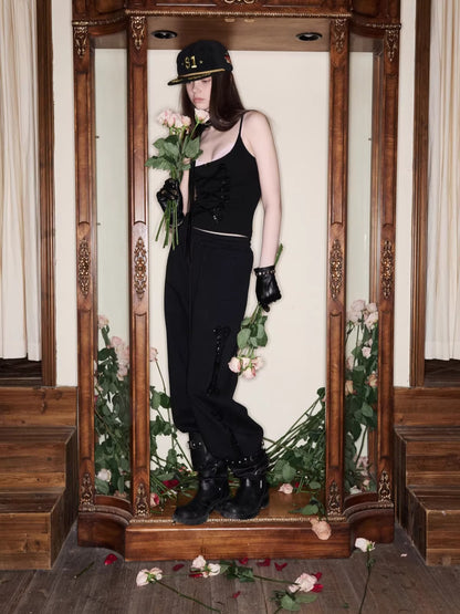 Stand-Collar Cropped Sweatshirt &amp; Jogger Set