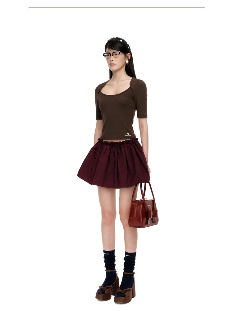 Raglan-Sleeve Cotton Crewneck T-Shirt