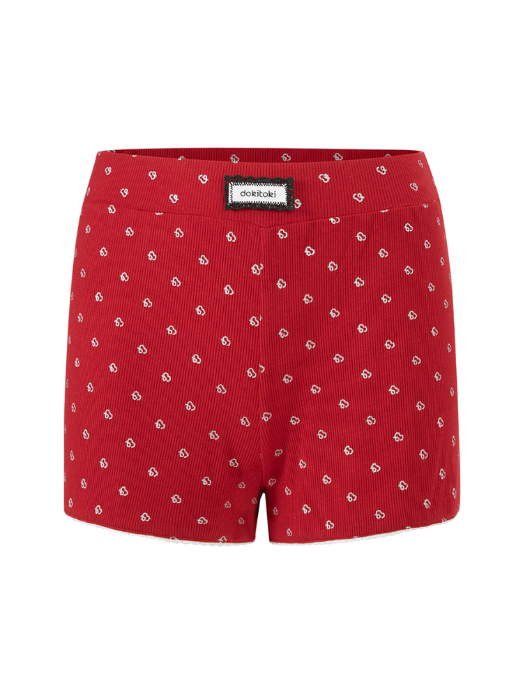 Silver Logo Low-Waist Shorts