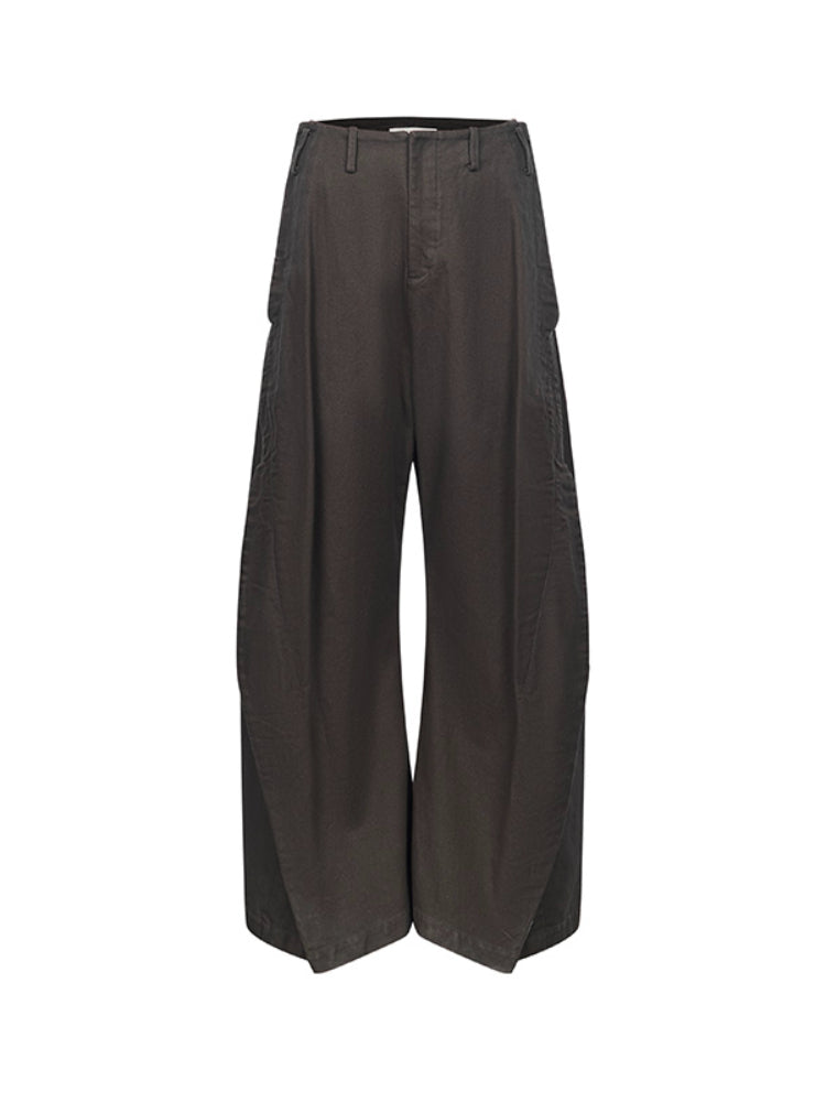 Black &amp; Gray Green Scimitar Shaped Pants