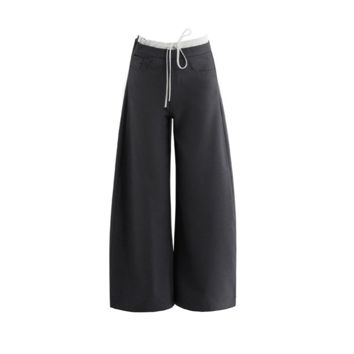 Panel Wide-Leg Floor-Length Trousers