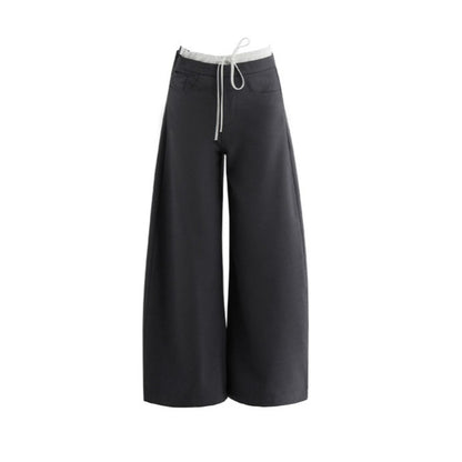 Panel Wide-Leg Floor-Length Trousers