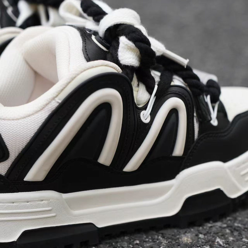 Black Panda Low-Top Casual Sneakers