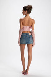 Pink Lace Ruffled Tank Top (including gloves) - CHINASQUAD