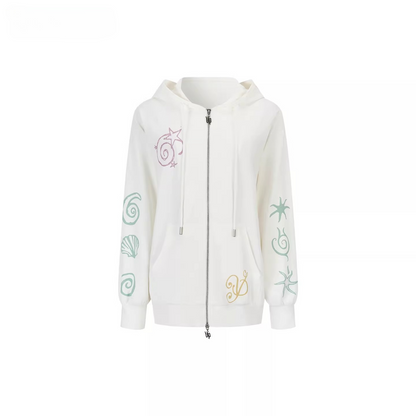 Printed Waffle Knit Hoodie &amp; Pants Set