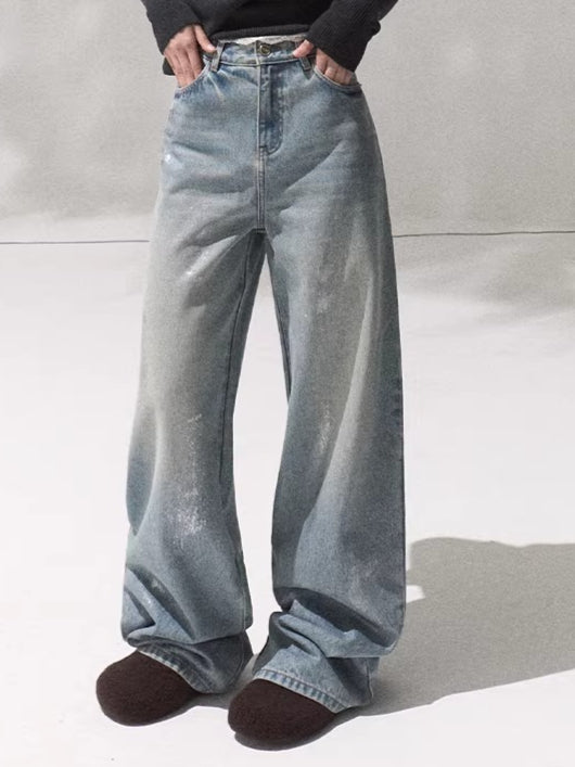 Vintage Straight-Leg Cotton Denim Jeans