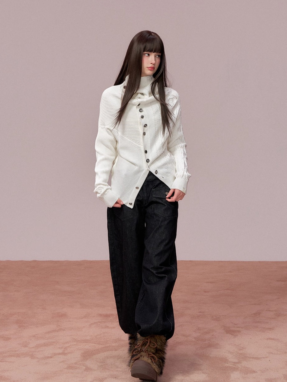 Double-Waist Vintage Wide-Leg Jeans