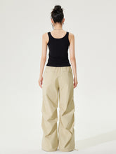 Lace Paneled Pleated Wide-leg Pants - CHINASQUAD