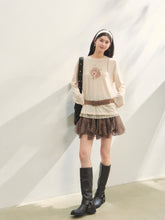 High-Waist Lace Tie Puff Skirt - CHINASQUAD