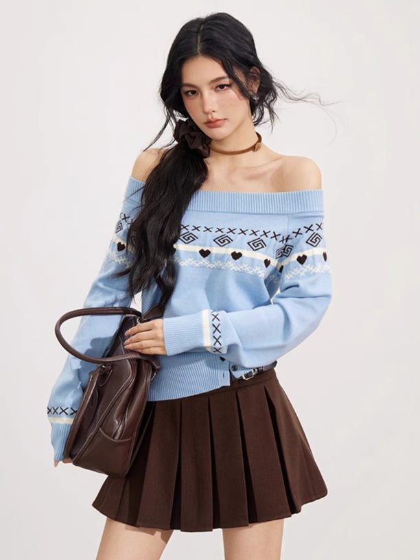 High-Waist Pleated Skirt