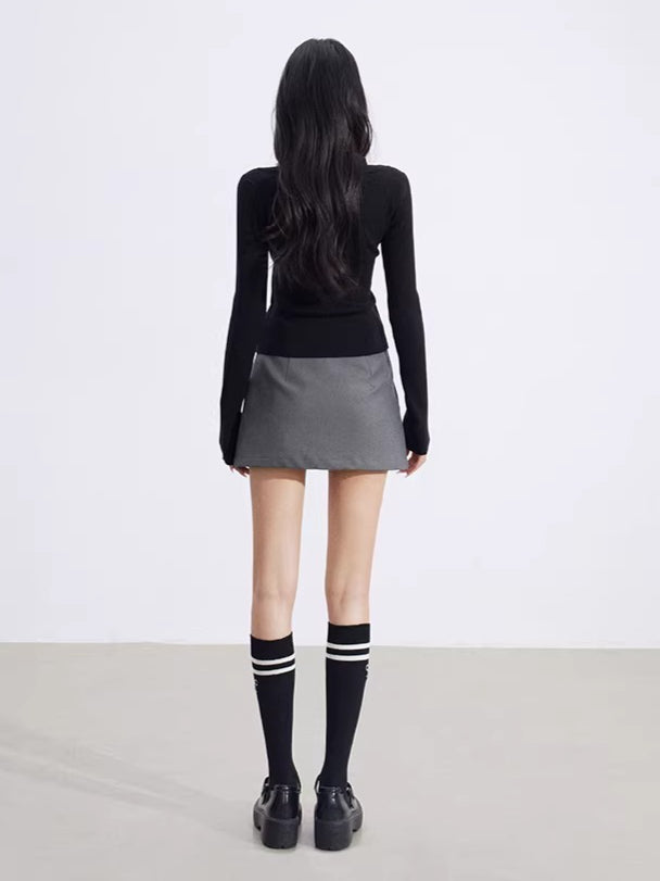 Cut-Out Layered Knit Base Layer