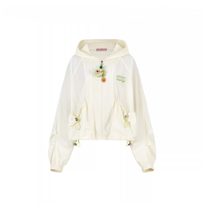 Cropped Raglan Sleeve Lightweight Jacket