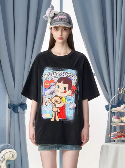Graphic Cotton Oversized T-Shirt