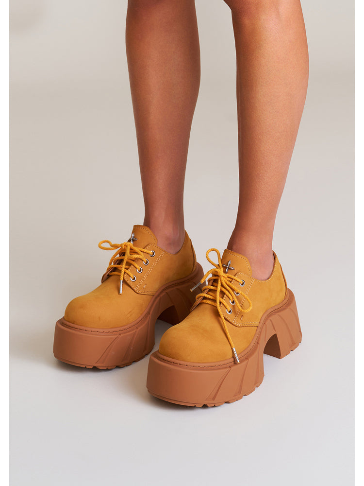 Future Mirage Leather High Heel Derby Snow Mountain - CHINASQUAD