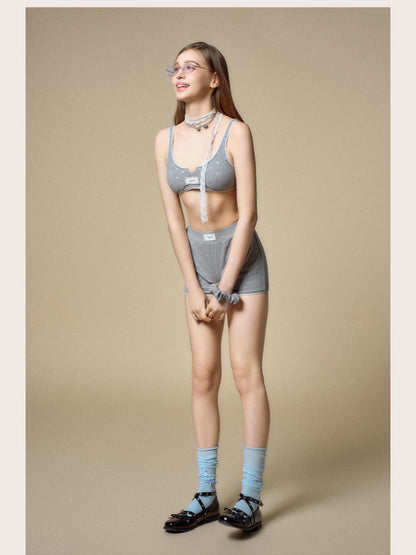 Silver-Logo Camisole Bra Innerwear