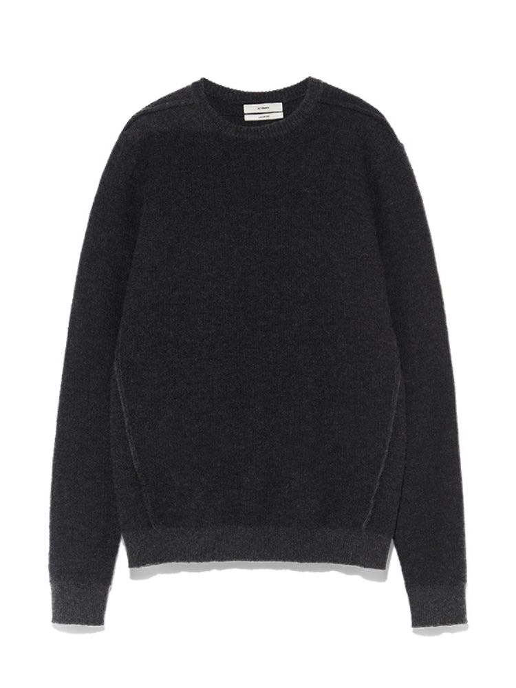 Black &amp; Deep Gray Reversible Wool Knit Sweater