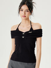 One-shoulder Tie-neck Top - CHINASQUAD