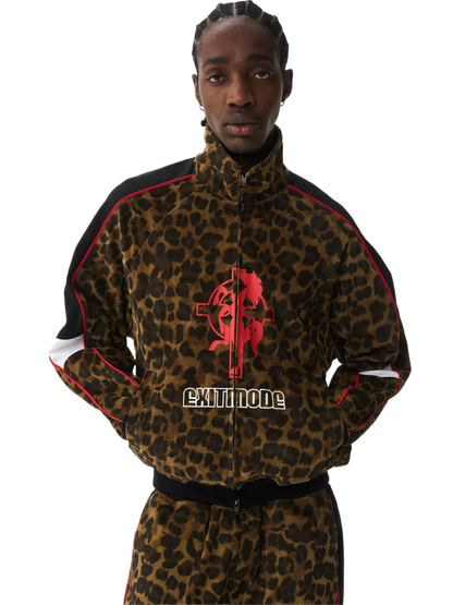 Vintage Leopard Print Sport Jacket
