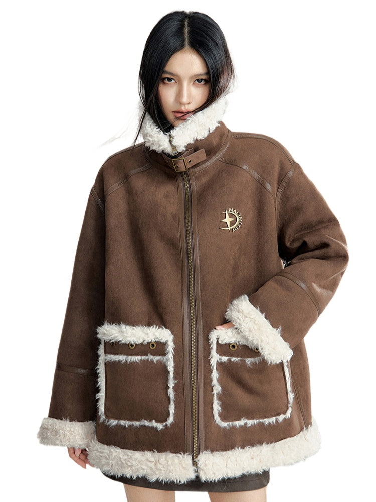 Oversized Pocket Fleece Coat