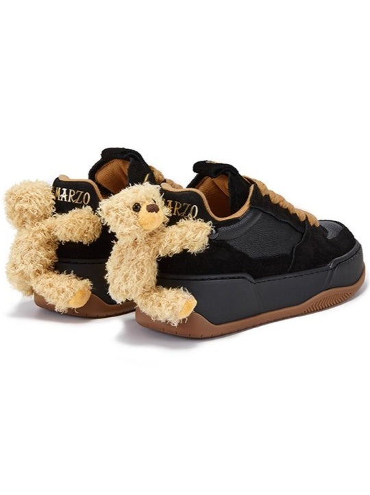3D Detachable Plush Accent Chunky Sneakers