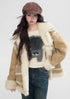 Khaki Suede Shearling Reversible Jacket - CHINASQUAD