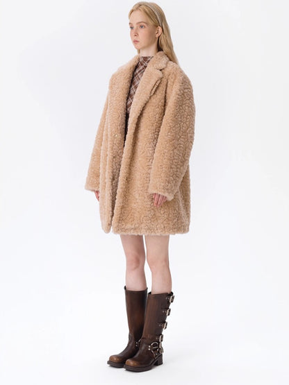 Back-Detail Mid-Length Puffer Coat