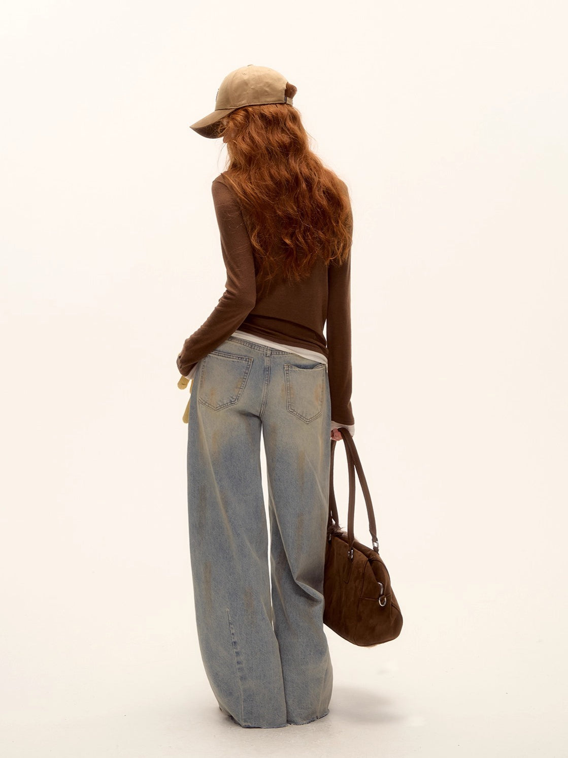 Asgony Retro Contrast Lettering Baseball Cap