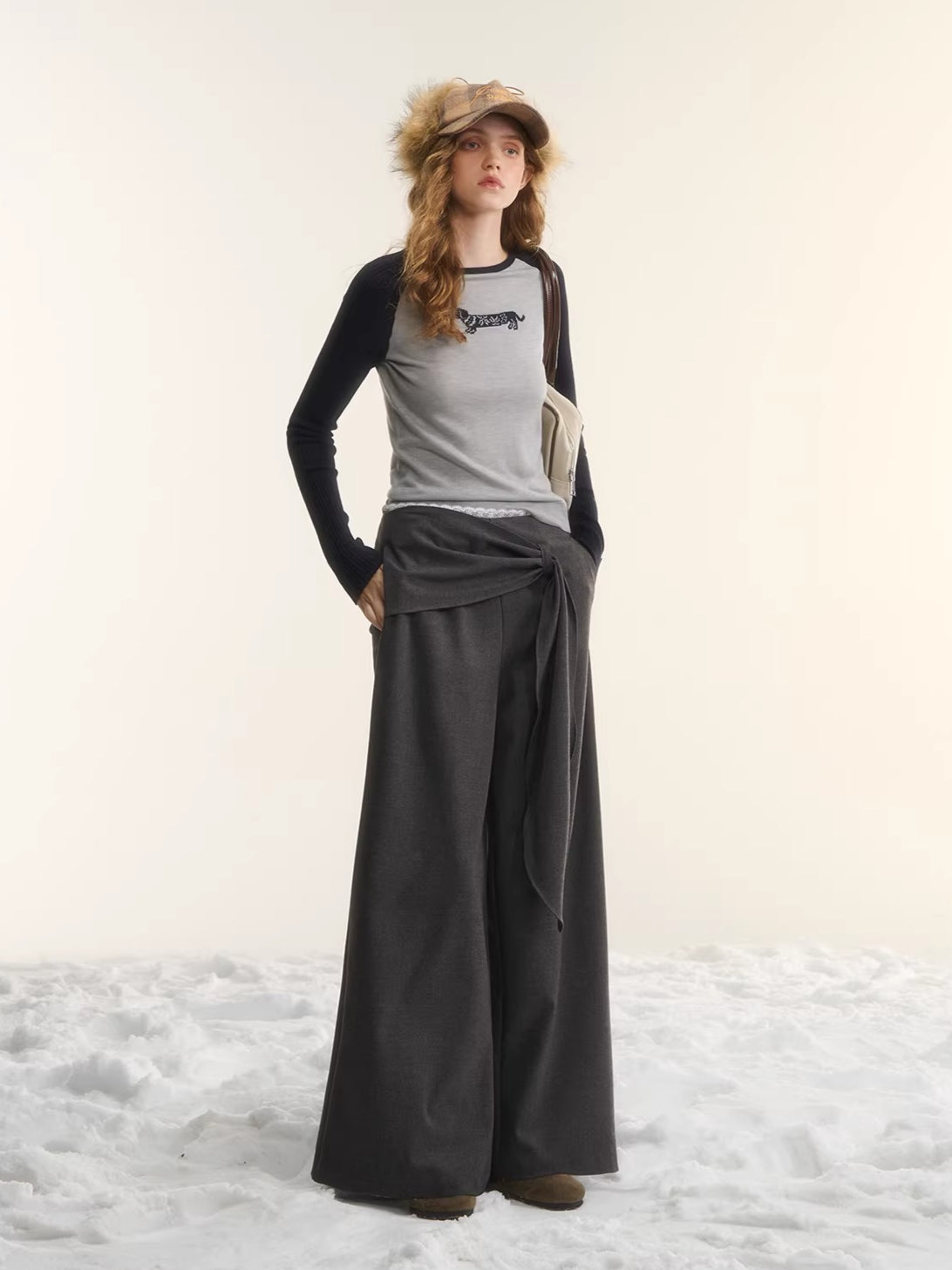 Wool-Blend Jacquard Raglan Knit Top