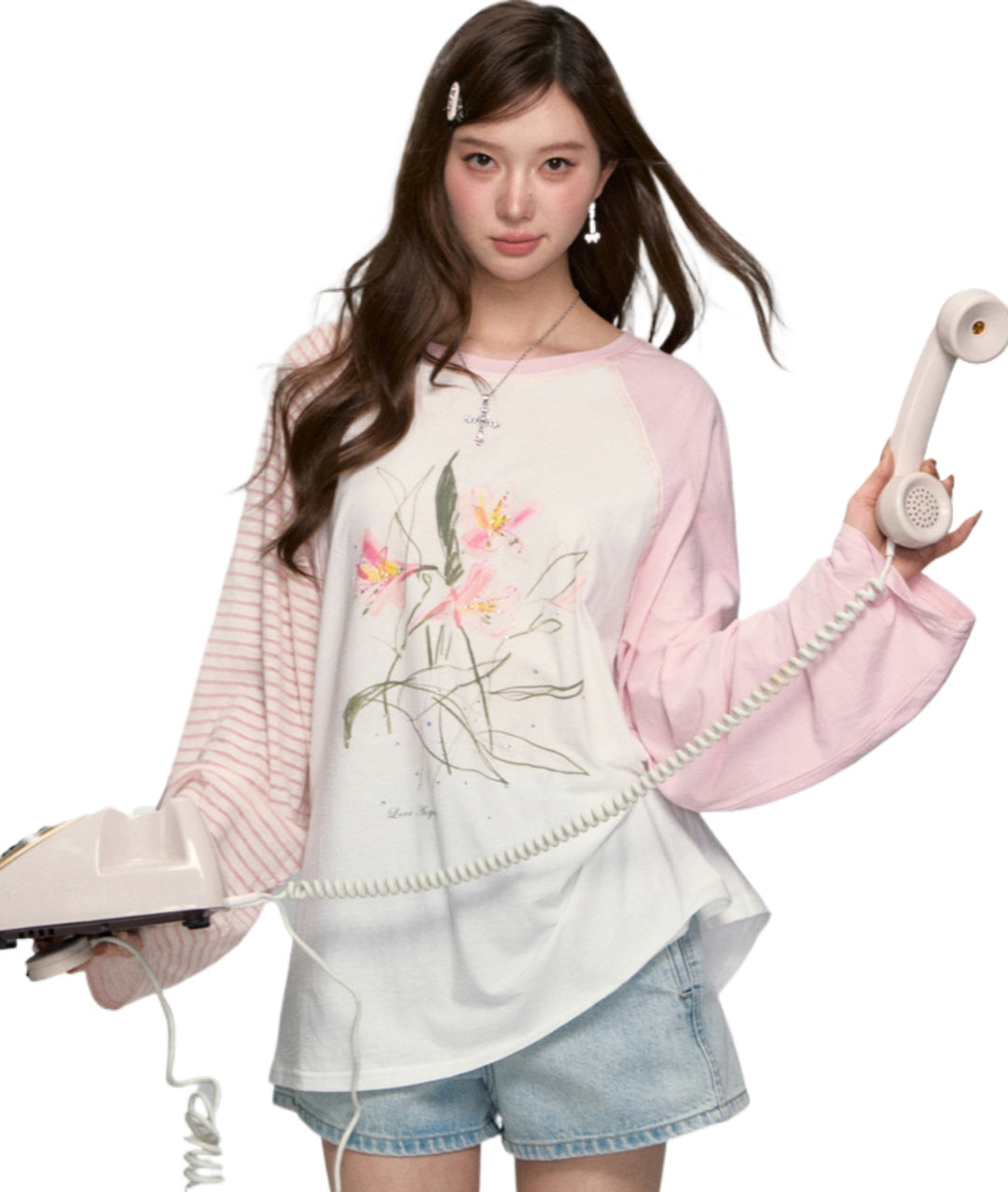 Pink Raglan Graphic T-shirt - CHINASQUAD