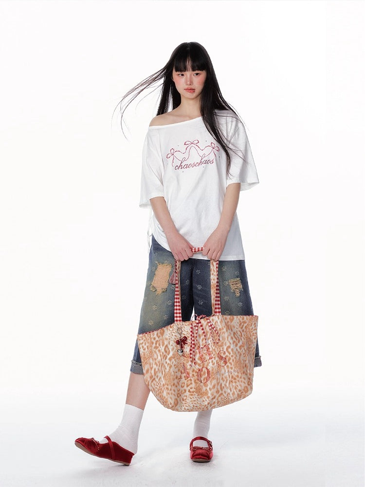 Crystal-Embellished Reversible Large Tote Bag