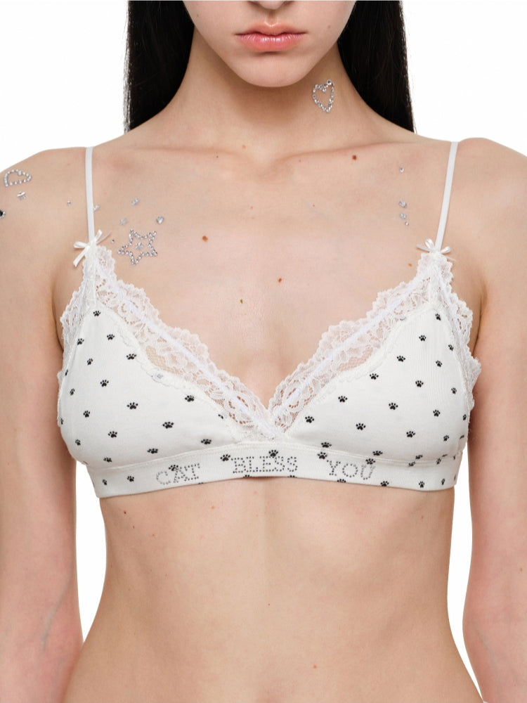 Cat Paw Triangle Bra &amp; Pant Set