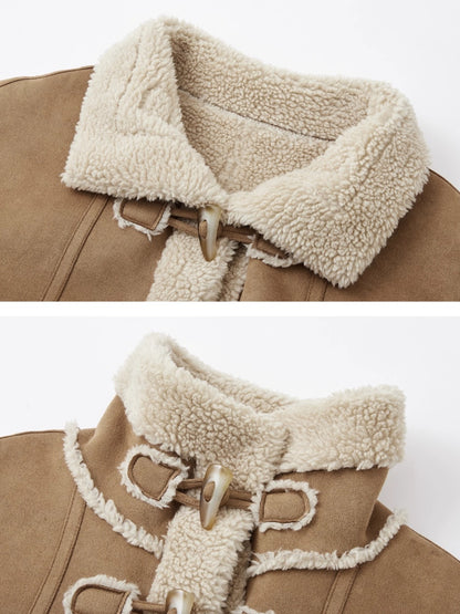 Horn-Button Sherpa Jacket