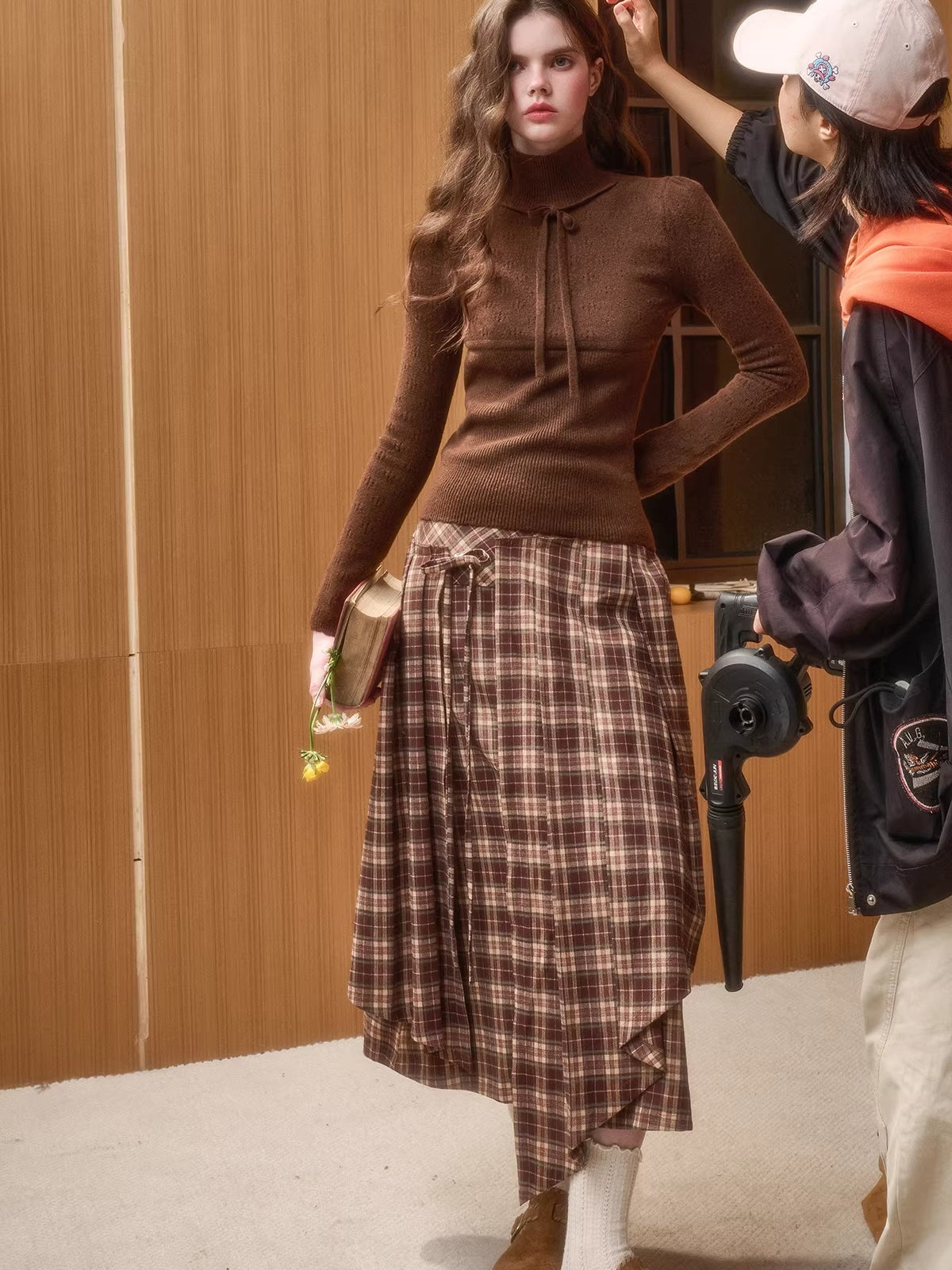 Wool-Blend Hollow Knit Base Layer