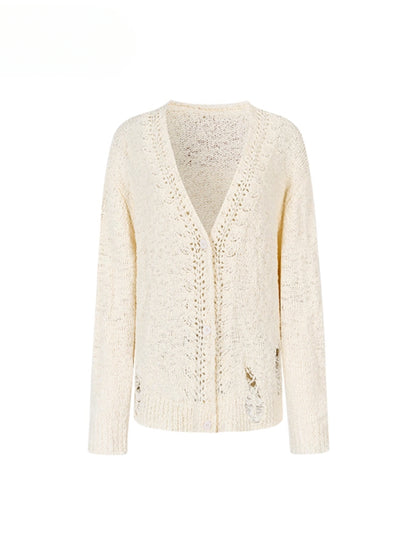 Loose Ripped Cardigan - CHINASQUAD