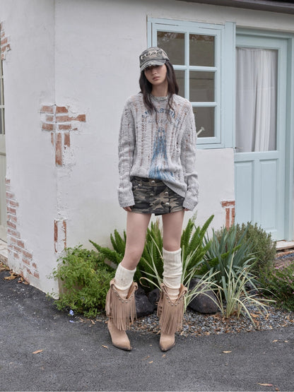 Wool Blend Over-the-Knee Slouchy Socks