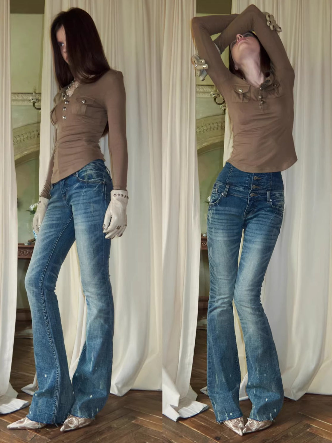 Drawstring Knit Bodycon Midi Dress