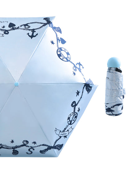 Rope Print UV Protective Sun Umbrella