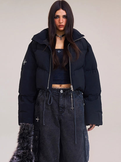 Desert Cross Cropped Down Jacket