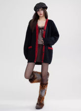 Mohair Knitted Cardigan - CHINASQUAD