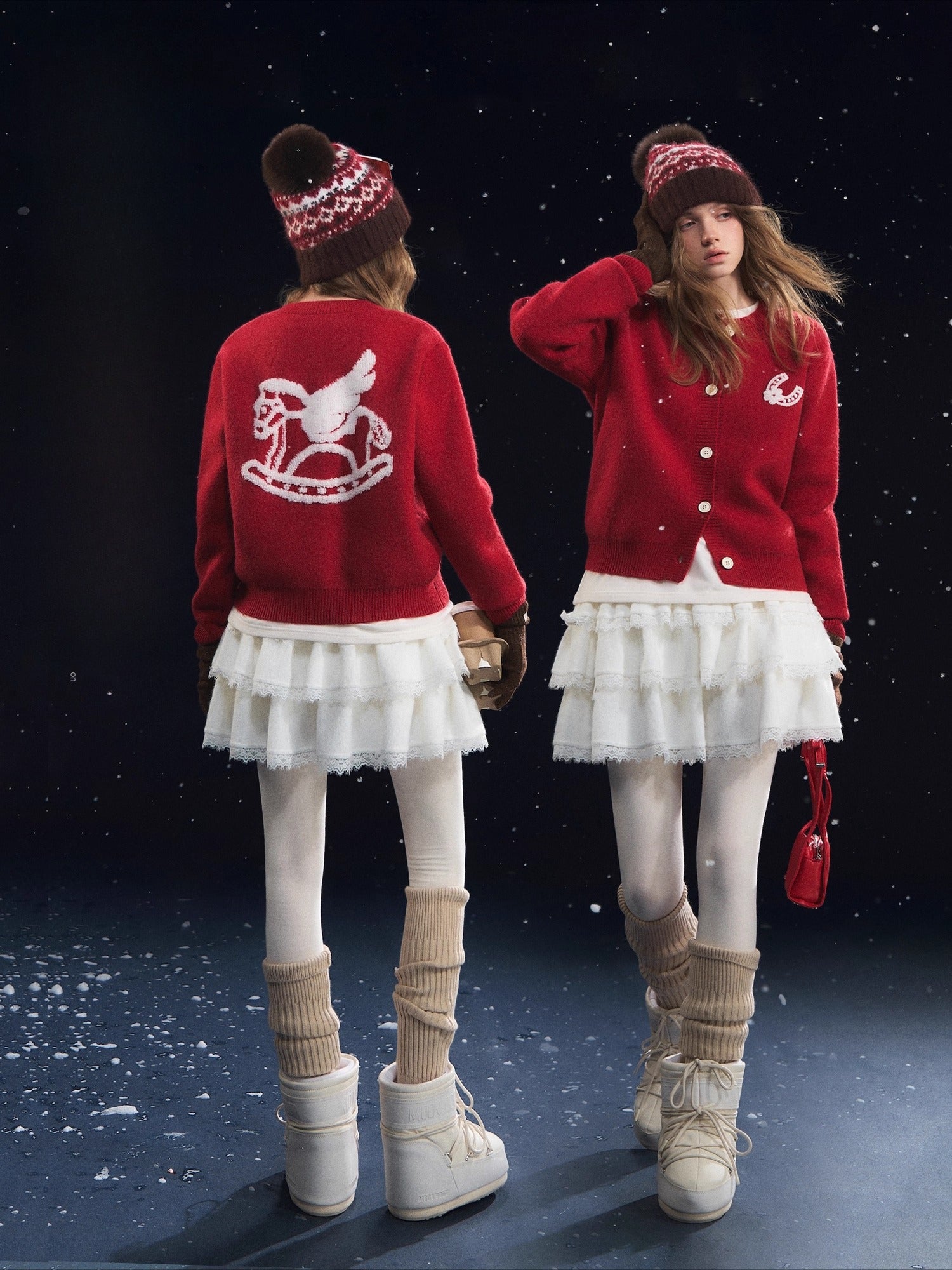 Lucky Pony Crewneck Cardigan