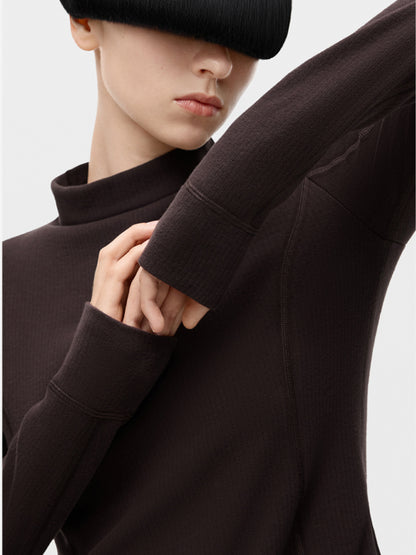 Thermal Skin High-neck Wool Base Layer Shirt