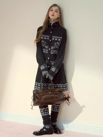 Fair Isle Cat Motif Knit Set