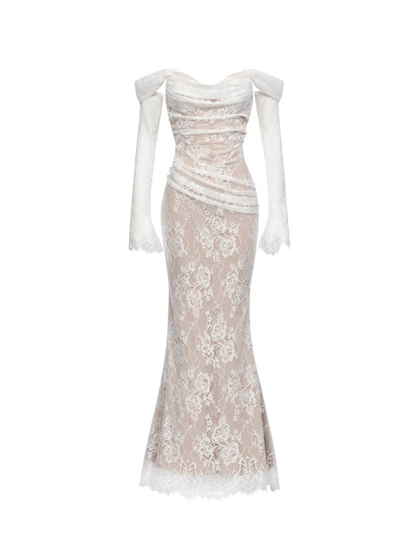 Ariel Luxury Lace Fishtail Dress